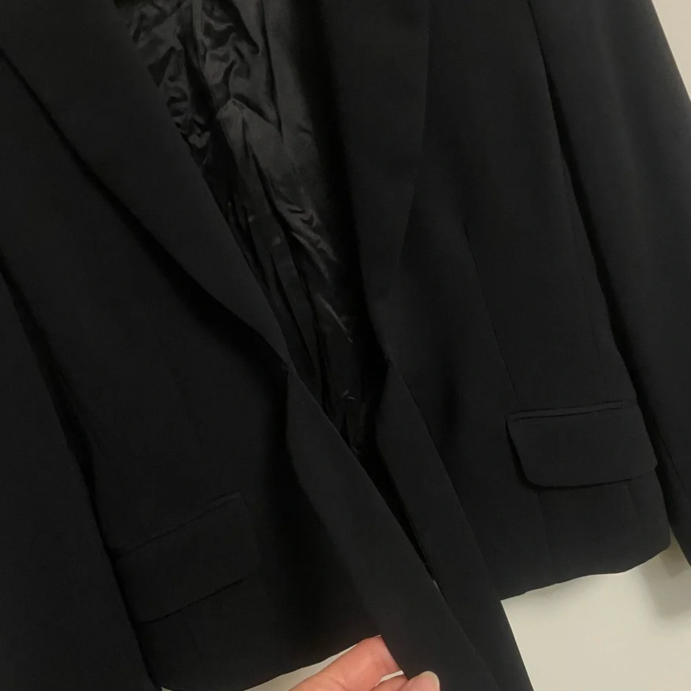 BCBGMaxAzria Black Blazer Cropped Self Tie Jacket XS - Picture 5 of 6